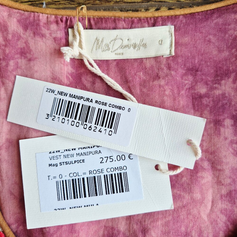 NWT Mes Demoiselles Paris 275 € New Manipura Embroidered Beaded Cropped Vest - Picture 12 of 16